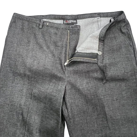 ELLEN TRACY COMPANY BLACK DENIM HIGH RISE WIDE LEG STRETCHY DENIM TROUSERS - Picture 2 of 16